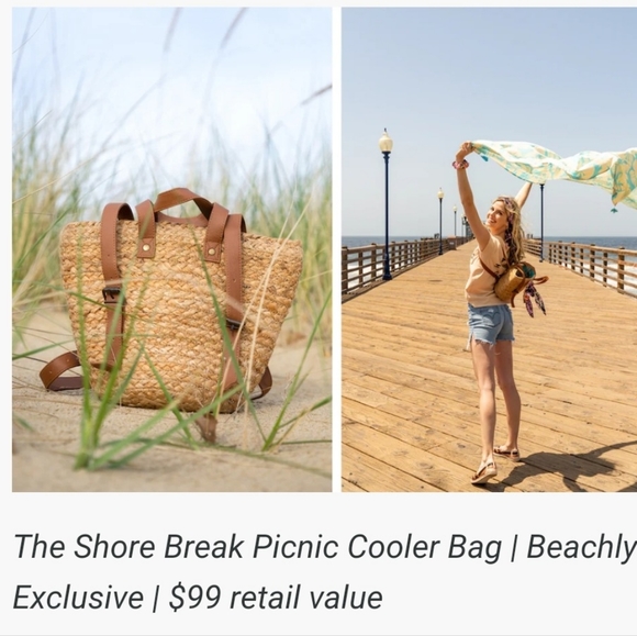 XIX PALMS Handbags - NWT XIX PALMS The Shore Break Picnic Cooler Bag